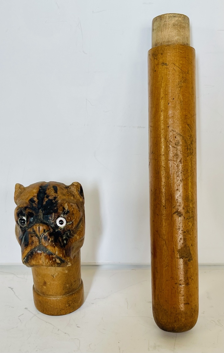 Wooden Case With A Mastiff's Head 